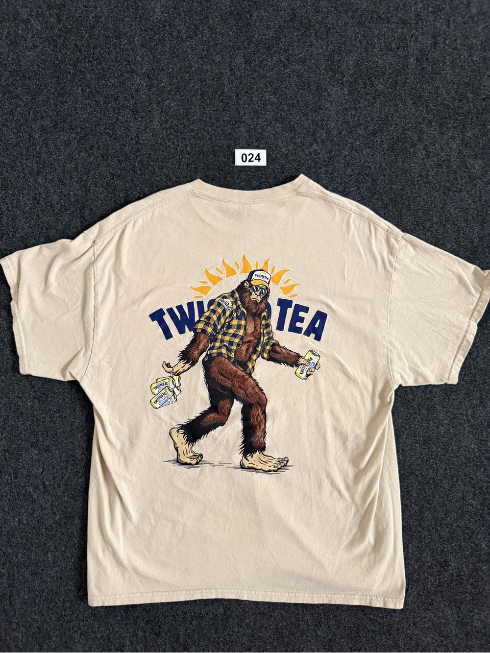 Twisted Tea Short Sleeve Promotional Men’s T Shirt Bigfoot Size XL